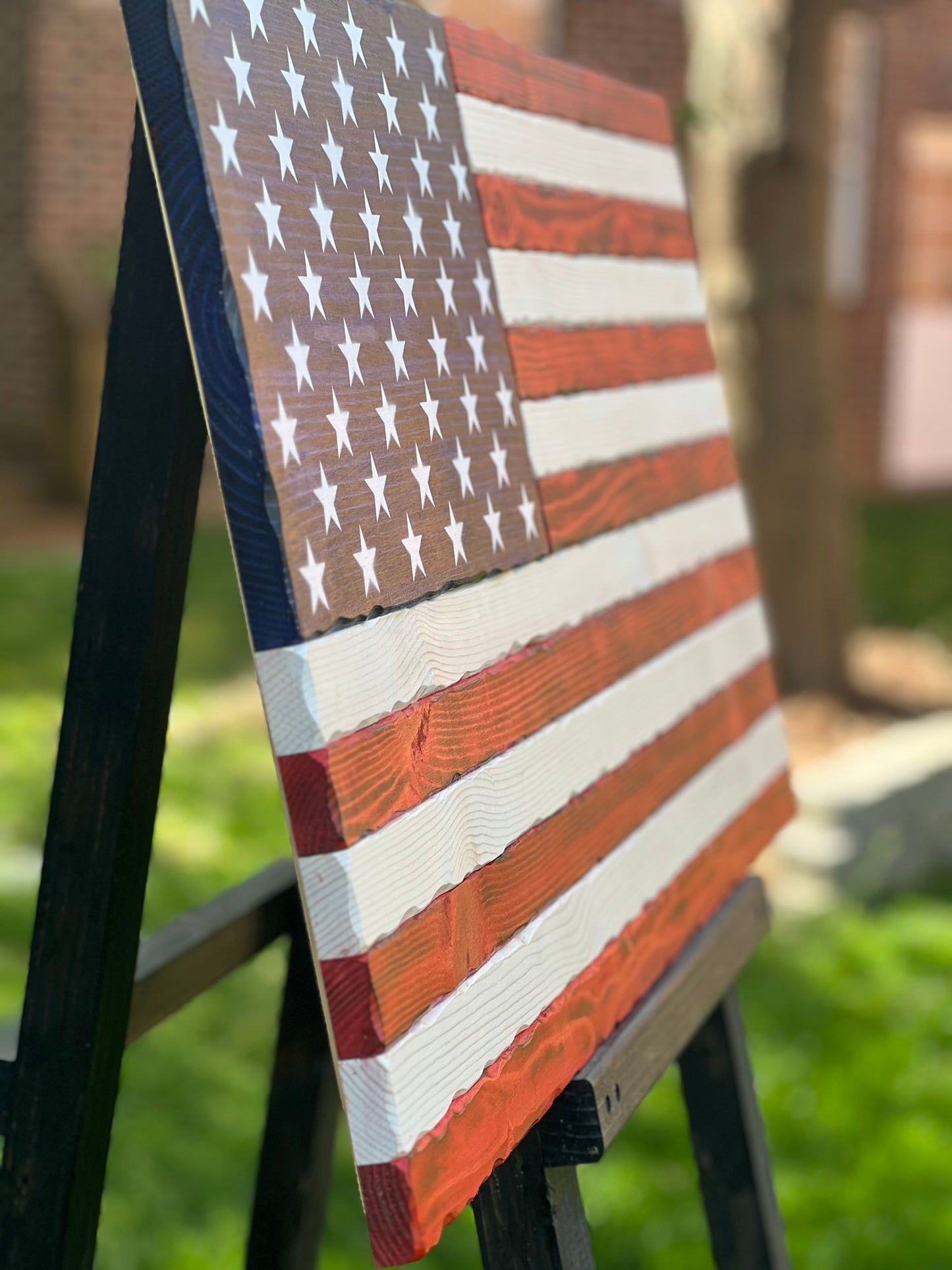 Wooden American Flag