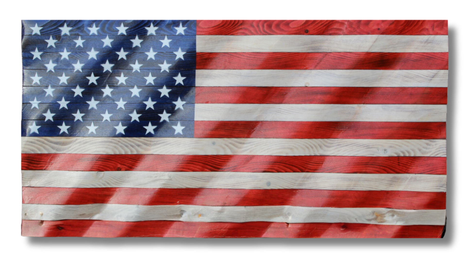 Wavy Wooden American Flag – JHFlagworks