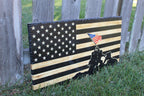 Rustic Wooden Iwo Jima Flag