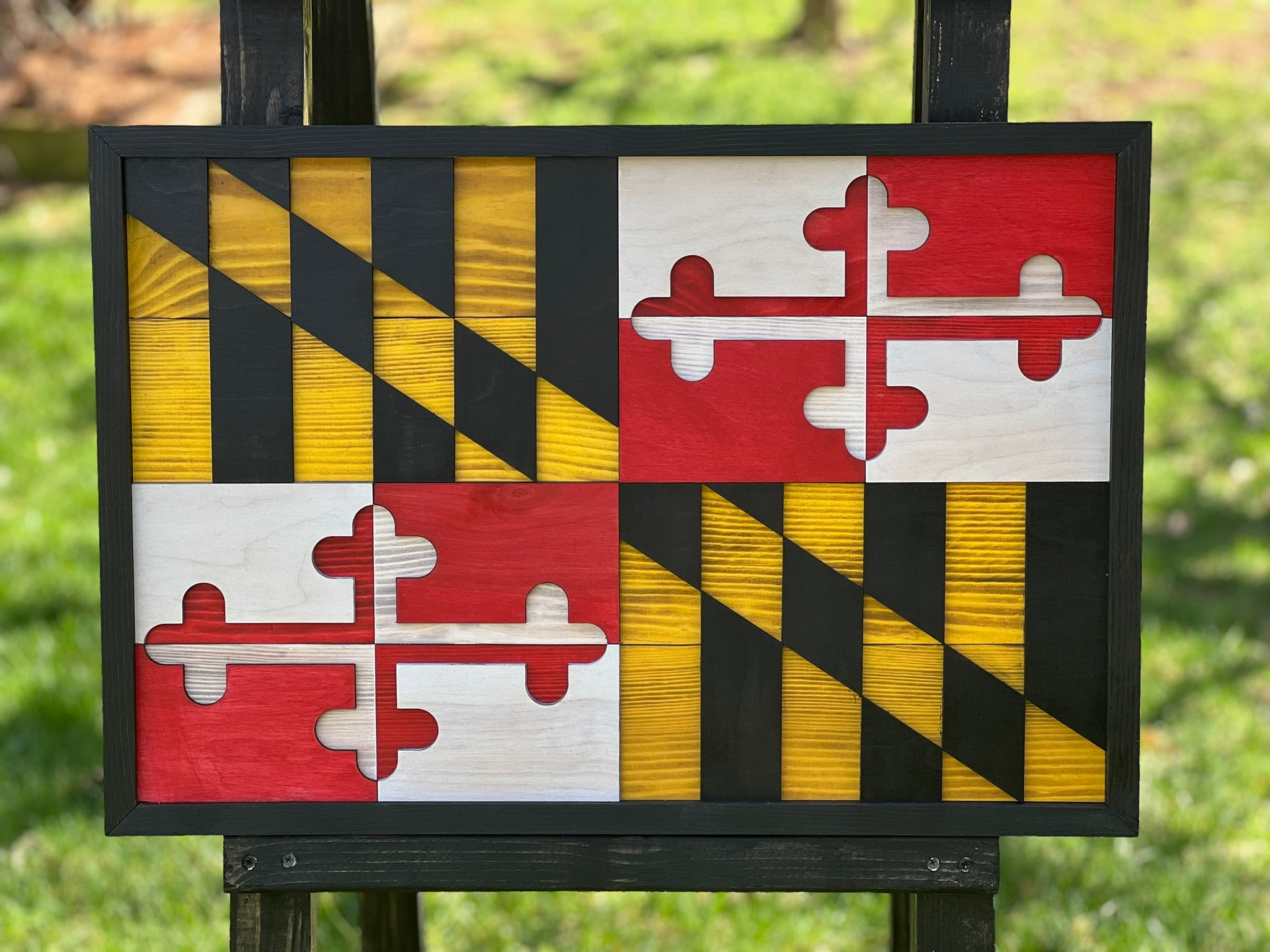 3D Rustic Wooden Maryland Flag
