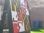 3D Rustic Wooden Maryland Flag