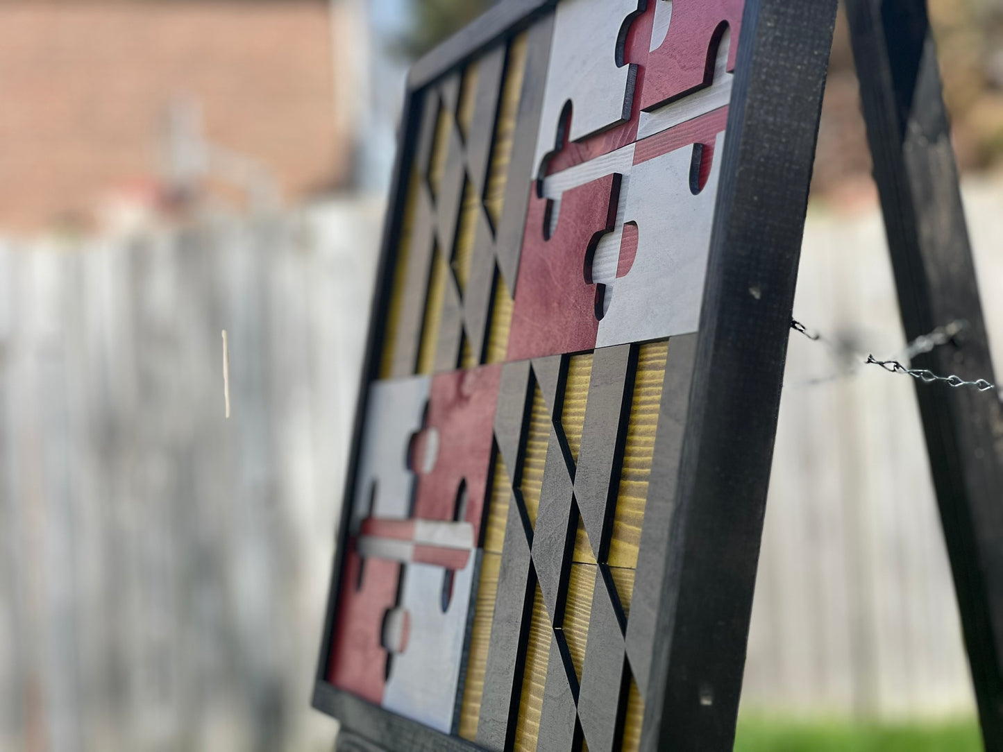 3D Rustic Wooden Maryland Flag