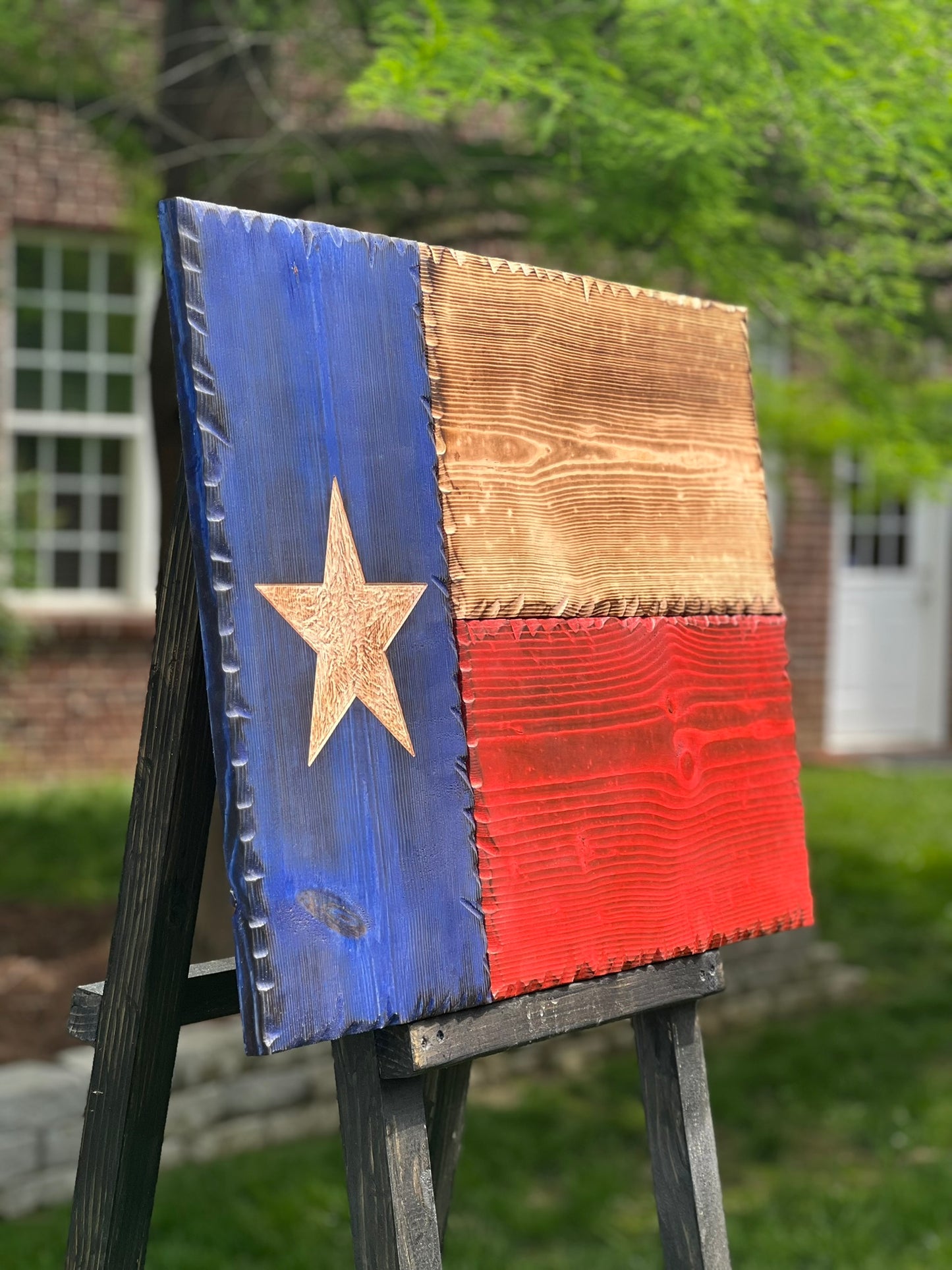 Rustic Wooden Texas Flag