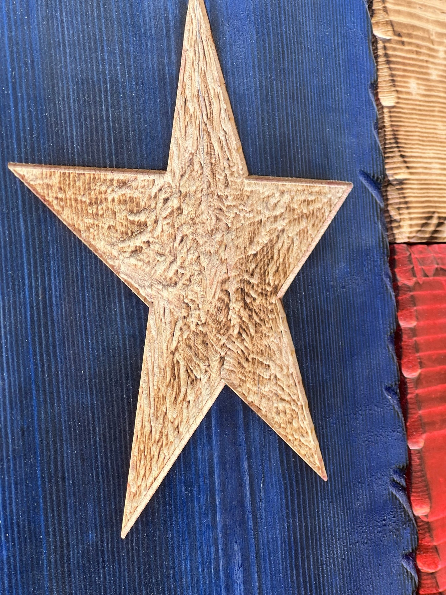 Rustic Wooden Texas Flag