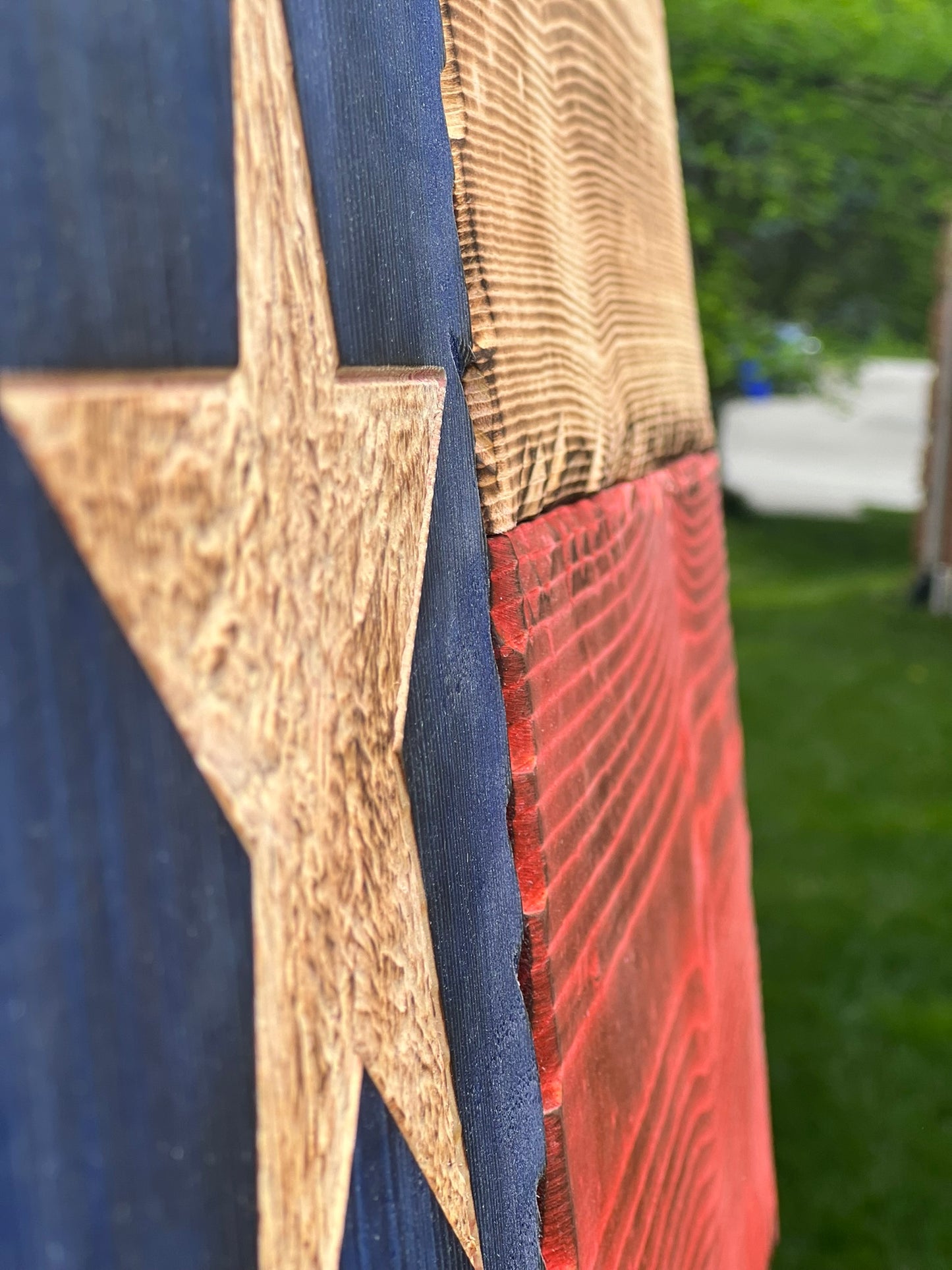 Rustic Wooden Texas Flag