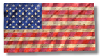 Rustic Wavy Wooden American Flag