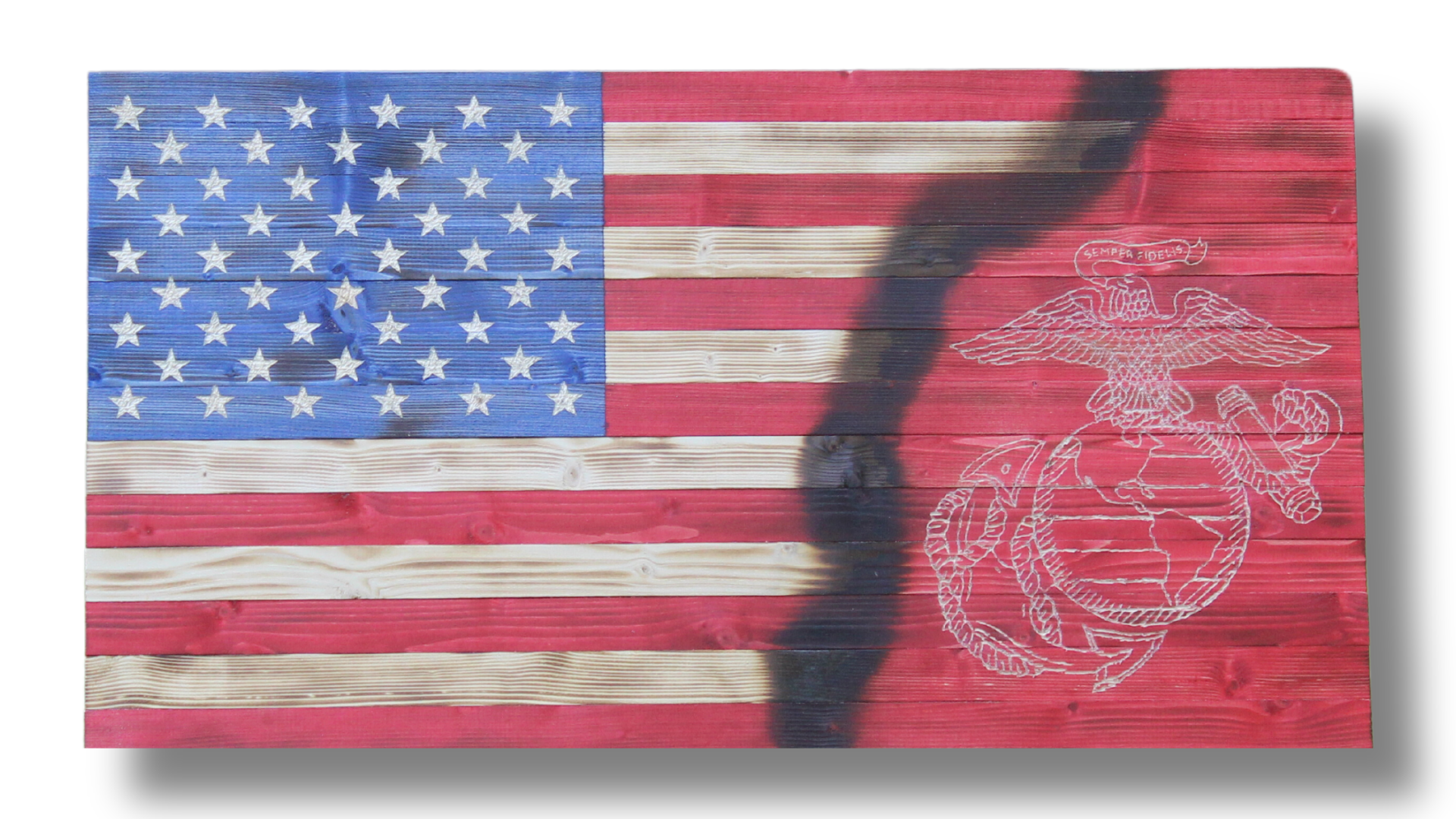 Rustic Wooden Marine Flag