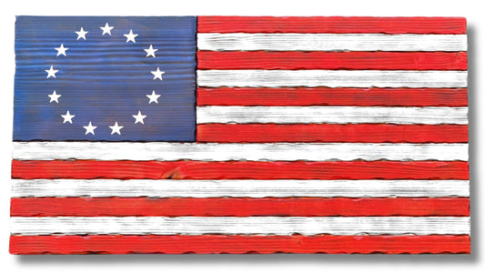 Wooden Betsy Ross Flag