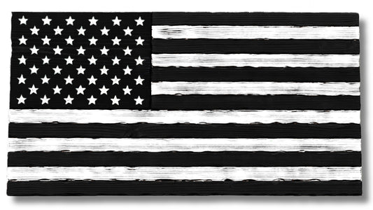 Wooden Charred American Flag